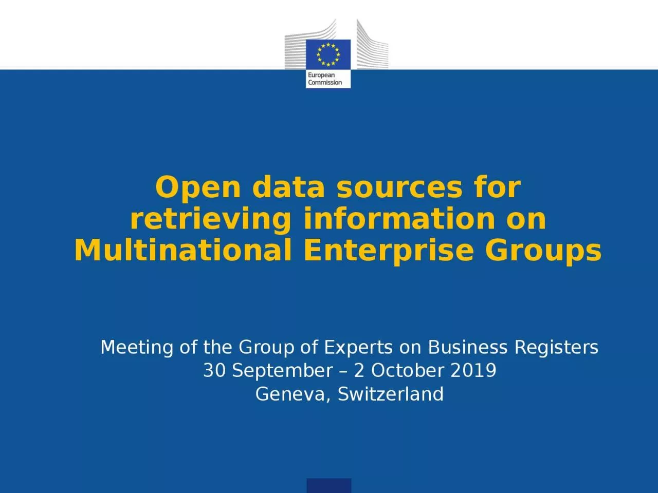 Open data sources for retrieving information on Multinational Enterprise