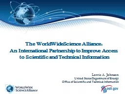 The WorldWideScience Alliance: