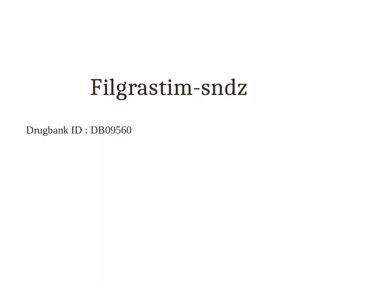 PPT-Filgrastim-sndz Drugbank