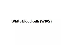 White blood cells (WBCs)