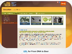 From DNA to Beer URL  for From DNA to Beer