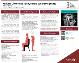 Postural Orthostatic Tachycardia Syndrome (POTS)