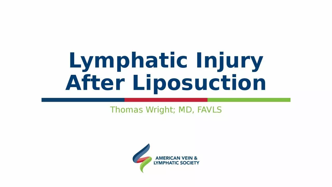 PPT-Lymphatic Injury After Liposuction