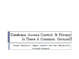 Database Access Control