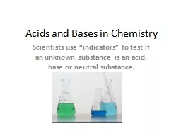 Acids and Bases in Chemistry