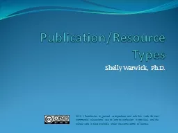 Publication/Resource Types