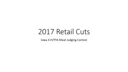 2017 Retail Cuts Iowa 4-H/FFA Meat Judging Contest