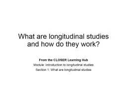Section 1:   What  are longitudinal