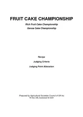 FRUIT CAKE CHAMPIONSHIP Rich Fruit Cake Championship Genoa Cake Champi