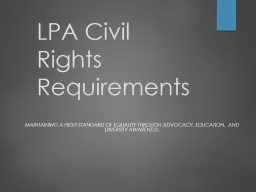 LPA Civil Rights  Requirements