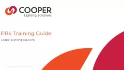 PR4 Training Guide Cooper Lighting Solutions
