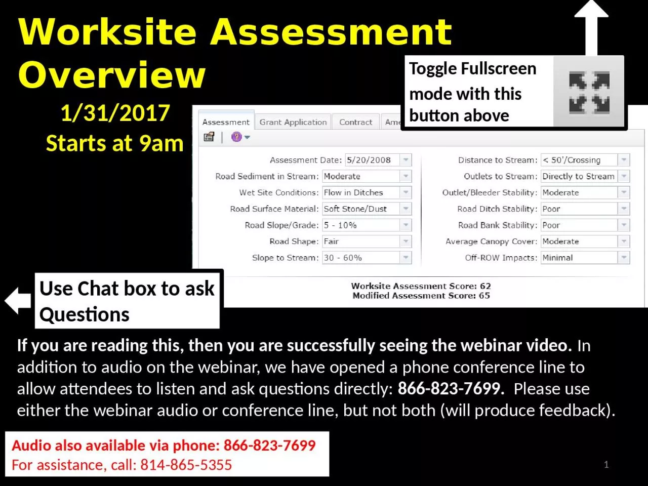 PPT-1 Worksite Assessment Overview