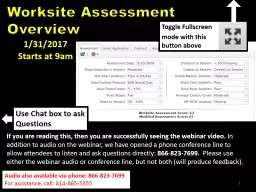 1 Worksite Assessment Overview