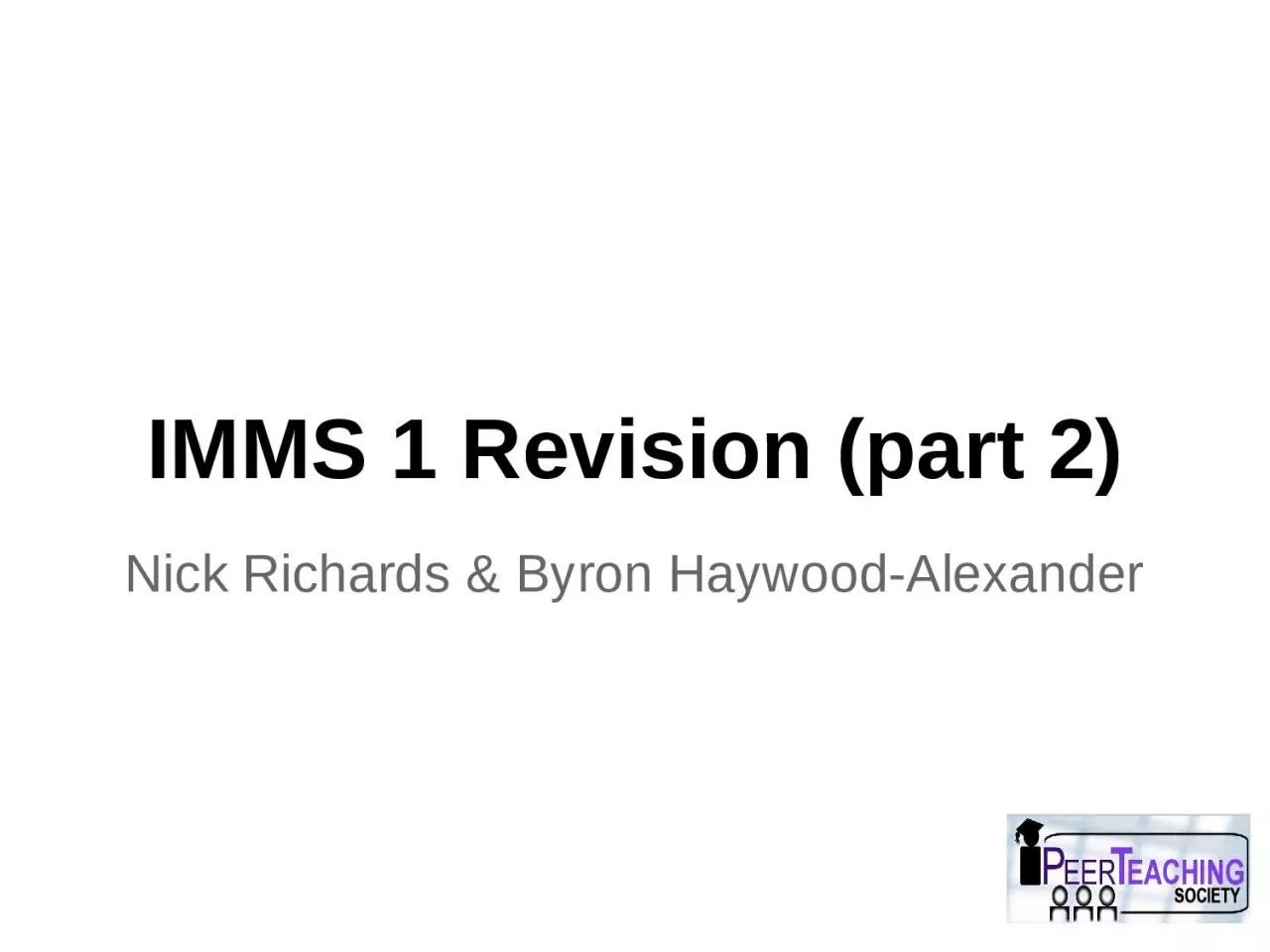 PPT-IMMS 1 Revision (part 2)