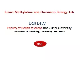 Dan Levy Lysine Methylation