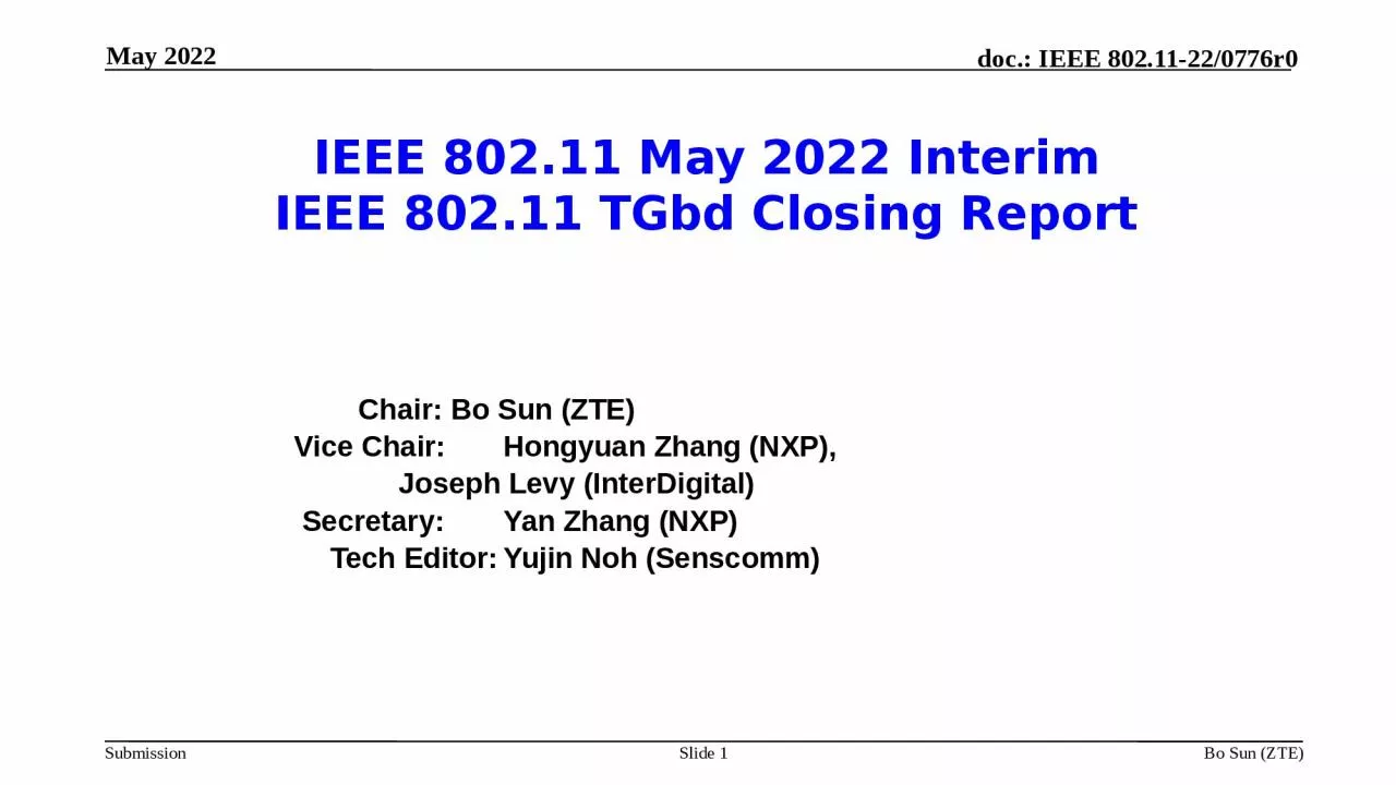 PPT-IEEE 802.11 May 2022 Interim