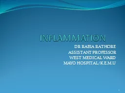 INFLAMMATION	 DR RABIA RATHORE