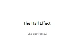 The Hall Effect  LL8 Section 22