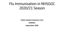 Flu Immunisation in  NHSGGC