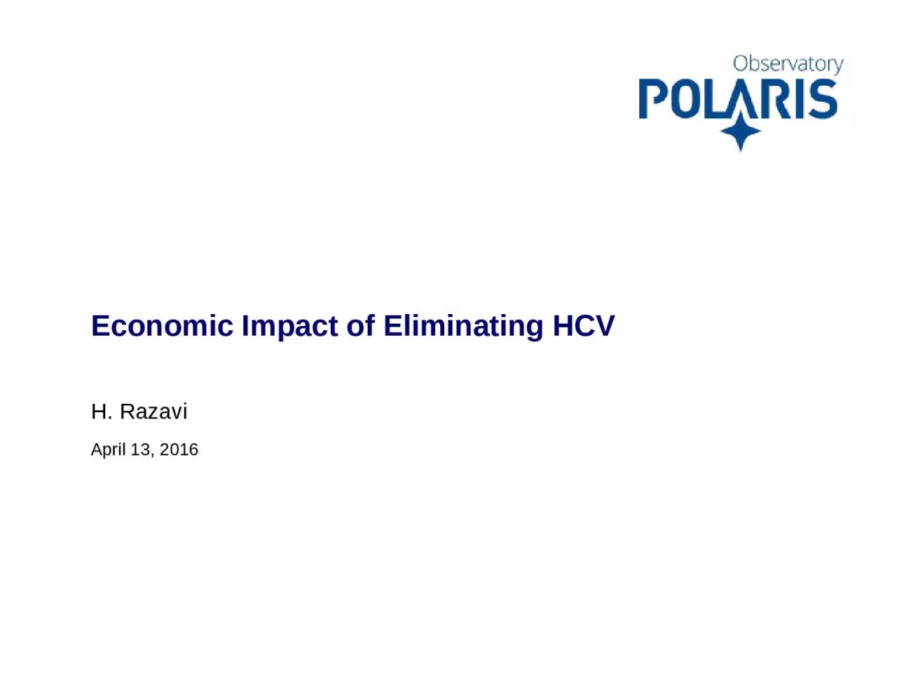 Economic Impact of Eliminating HCV