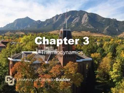 Thermodynamics Chapter 3