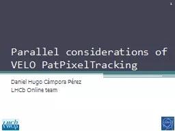 Parallel considerations of VELO PatPixelTracking