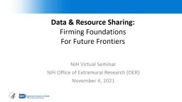NIH Virtual Seminar NIH Office of Extramural Research (OER)