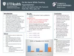 Introduction: Hyperkalemia could be fatal