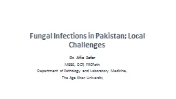 Fungal  Infections  in Pakistan;