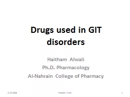 Drugs used in GIT disorders