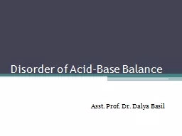 Disorder of Acid-Base Balance