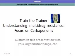 Train-the-Trainer Understanding multidrug-resistance: Focus on