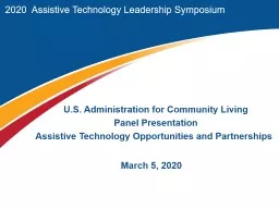 2020  Assistive Technology Leadership Symposium