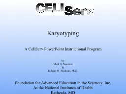 Karyotyping A CellServ PowerPoint Instructional Program