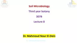 Soil Microbiology Third year botany