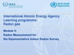 Module 5: Radon Measurement for