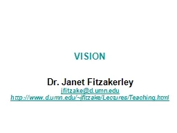 VISION Dr. Janet Fitzakerley