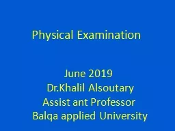 Physical Examination   June 2019