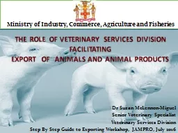 THE ROLE OF VETERINARY SERVICES