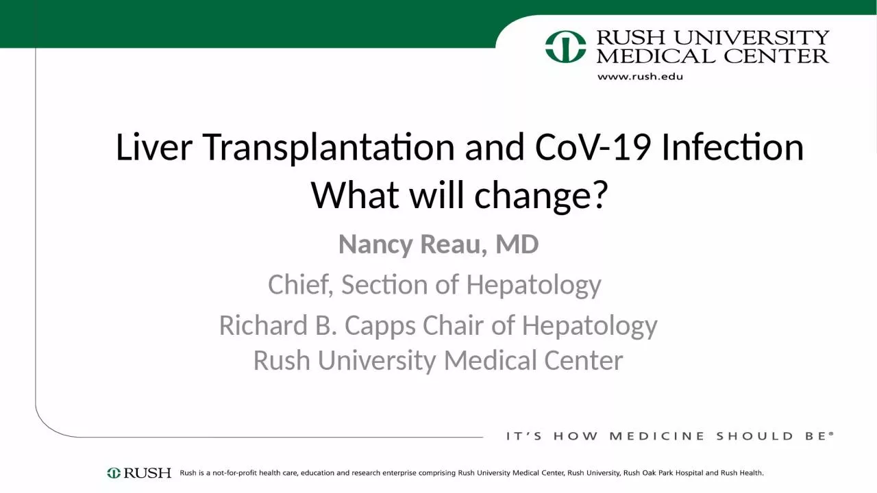 Liver Transplantation and CoV-19 Infection