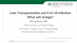Liver Transplantation and CoV-19 Infection