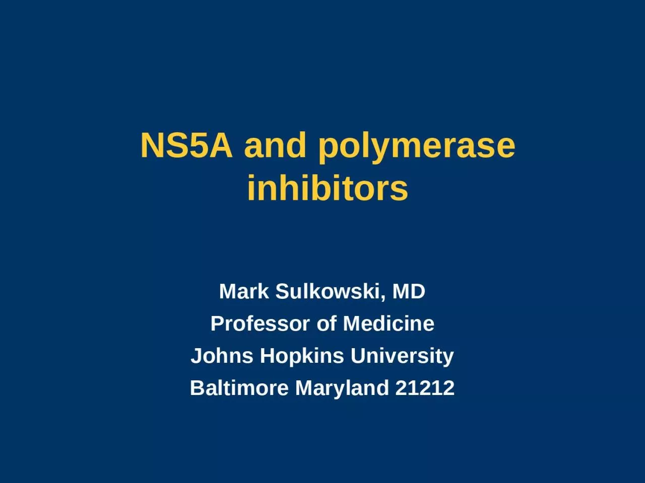 PPT-NS5A and polymerase inhibitors