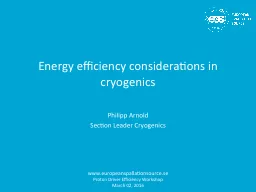 Energy efficiency considerations in cryogenics