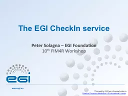 The EGI  CheckIn  service