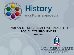 ENGLAND’S INDUSTRIALIZATION AND ITS