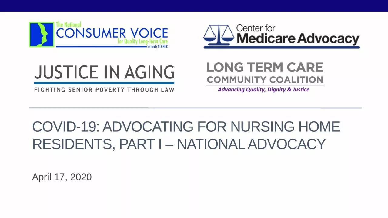 COVID-19: advocating for nursing home residents,
