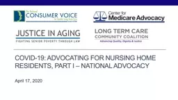 COVID-19: advocating for nursing home residents,