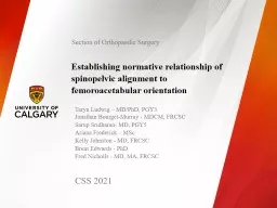 Establishing normative relationship of spinopelvic alignment to femoroacetabular orientation