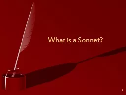 1 What is a Sonnet? 2 What is a