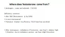 Where does Testosterone  come from ?
